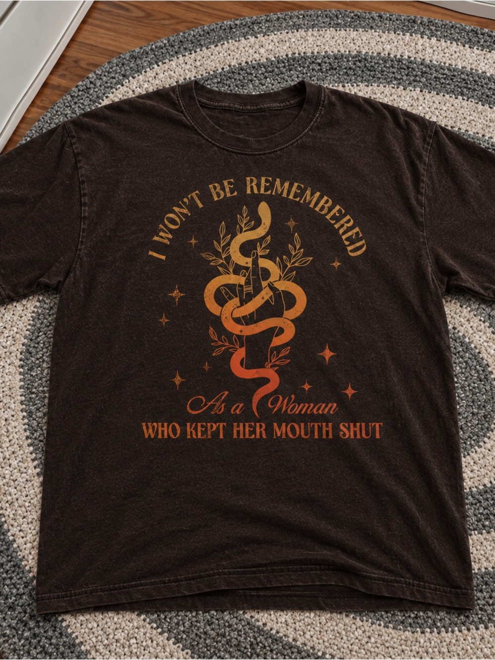Feminist Snake Empowement shirt, Quote Graphic Tee - Dark Chocolate Unisex